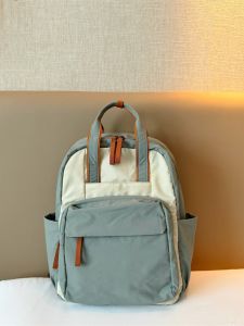 Shuxiaojin New Double Shoulder Backpack Lightweight Large Capacity Travel Commuting Bag Fashionable Mommy Bag Soft Korean Style