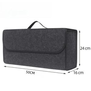Car Trunk Organizer BoxFoldable Storage Bag with Compartments For SUVs Sedans Trucks-Durable Fabric Interior Accessorie Amagi