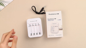 Universal AA AAA Battery Charger - Portable Multi-Slot Pengecas Bateri Fast Charging with LED Indicator With USB charging wires