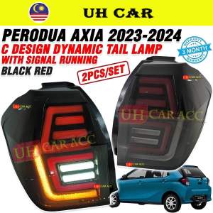 (C DESIGN) Perodua Axia 2023 2024 2025 Dynamic Led Tail Lamp Taillamp Taillight Light With Running Signal Smoke