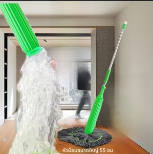 ไม้ถูพื้นใยไผ่แบบไขลานเองไม่ต้องล้างมือการออกแบบในตัวในครัวเรือนไม้ถูพื้นหนึ่งอันสำหรับการใช้งานเปียกและแห้งไม้ถูพื้นดูดซับสูง