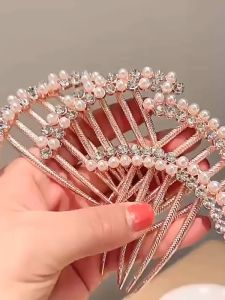 MAdley Sirkam Rambut Cantik Mahkota Tusuk Konde Wanita Korea Sisir Dewasa MHT07