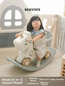 BEIESTATE | 2-in-1 Rocking Horse and Scooter Baby Riding Toy Birthday Gift