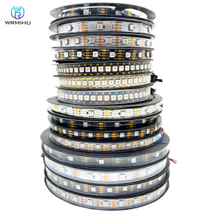 WRMIHU | DC12V WS2815 5050RGB 5m/Roll 30/60/144leds/m Black/White PCB IP30/IP65/IP67 Individually Addressable Smart LED Pixel Strip Light