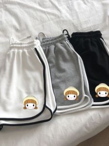 Girls Cotton Sport Pants Summer Loose Cute Little Girl High Waist A-Line Casual Shorts Outdoor Wear Childrens Fashion Korean Style