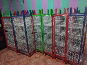 RAK TOKO/WARUNG CHIKI SNACK PAKAI RODA 4 SUSUN MURAH