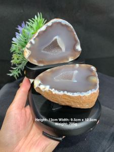 Natural Clear Quartz Agate jubaopen – Gummy Sparkling Natural Brown outerNatural Clear Quartz Agate Wealth jubaopen – Gummy Sparkling ✨ with Natural Brown Skin ✨Attract Wealth & Blessings | Purify Energy Fields | Protective Energy