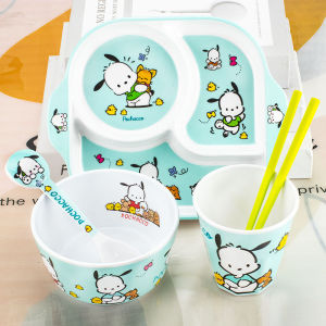 Cute Cartoon Childrens Dinnerware Pachat Dog Baby Bowl Plate High Aesthetic Value Home Use Eating Bowl for Kids