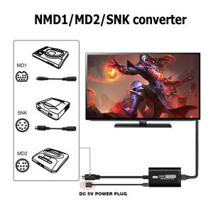 HDMI-compatible Adapter 16/9 4/3 HD Video Converter with Aspect Ratio Switch HDMI-compatible Converter Console Game Accessories for SEGA MD1 MD2 SNK