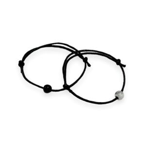 Sepasang (2 buah) Gelang Couple Tali Marble Marmer Charm Monochrome Bracelet Couple Gelang Pasangan