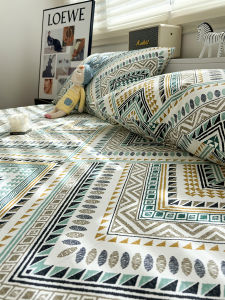 High-End Thickened Old Rough Cloth Nordic Style Pure Cotton Pillowcase Single Piece Wear-resistant Breathable Home Use