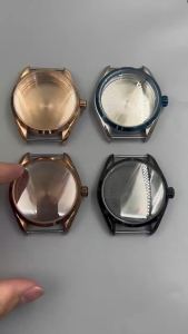 LARIMOKER39.5mm NH35 Rose Gold Silver Black Men’s Automatic Watch Case Sapphire Crystal Beveled Bezel Suitable for NH35 Movement