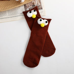 Multi-color 3D Big Eyes Socks For Couple Friends 3D Doll Low-Tube Cute Socks Novelty New Year Women Adults Funny Animal Socks