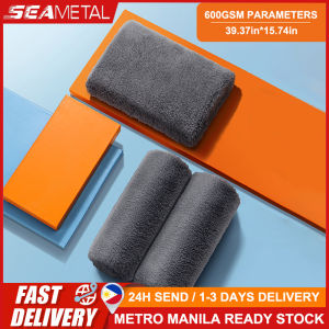 🇵🇭 SEAMETAL Coral Velvet Car Cleaning Towel 600GSM Ultra Absorbent Microfiber Car Wash Cleaning Cloth Soft Scratch Proof/Lint Washing Towel