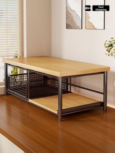 Multipurpose Retractable Storage Rack for Printers Books Snacks 2-Layer Shelf