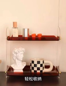 ●Ready Stock● Acrylic Rack Acrylic Shelf Multi Storage Purpose Desktop Rack Desktop Shelf Makeup Storage Rack Cosmetics Storage Rack Toiletries Storage Rack Skincare Storage Rack Perfumes Storage Rack Displays Storage Rack Cups Storage Rack