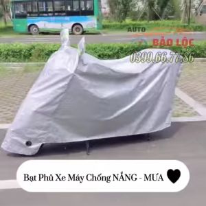 Bạt Phủ Xe Máy  Bạt Trùm Xe Máy - Bạt Phủ Tráng Nhôm 3 Lớp Ép Nhiệt Chống Nắng Chống Mưa Bụi Bẩn