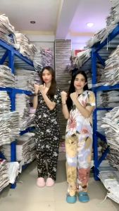 GD korean cotton short sleeve cartoon pattern comfortable terno pajamas/sleepwear for woman