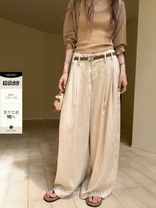 Old Money Vintage Relaxed Trousers Female Summer Trousers