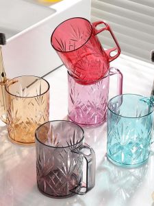 Transparent Couple Toothbrush Cup Childrens Washing Cup Bathroom Storage Box Luxury Dental Tools Cup for Home Use