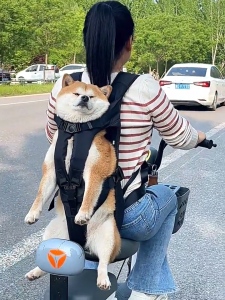 Lovinland Pet Front Dog Carrier Backpacks Adjustable Dog Backpack Carrier Legs Out Easy-fit Dog Chest Carrier for Medium Small Dogs for Shih Tzu Teddy Shiba Inu cat bag carrier