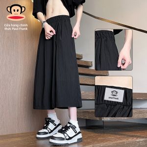 Paul Frank | Quần Dài 7/8 Lụa Băng Thoáng Suông Cắt Thẳng