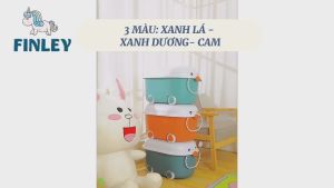 Thùng Đựng Đồ Chơi Cho Bé FINLEY Có Bánh Xe Kết Hợp Bàn Lego và Xe Chòi Chân Chất liệu nhựa PP cao cấp kích thước lớn