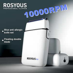 ROSYOUS RS620 Professional Shaver 10000RPM Double Foil  for Men Beard Trimmer Professional Hair Cutting Machine