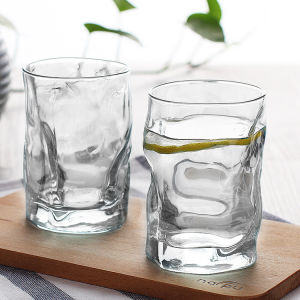Colorful Heat Resistant Glass Cup for Home Use Tea Cup Beer Glass Juice Cup Milk Cup Mouth Rinse Cup Irregular Shape Cups