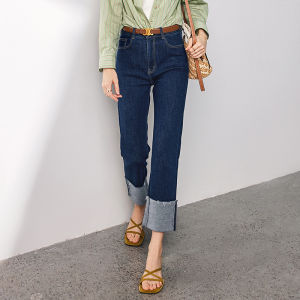 FAMANXUAN | High Waist Straight Leg Denim Pants 9th Design