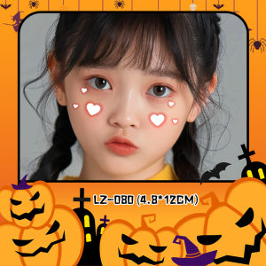 Halloween Tattoo Sticker Party New Arrival Makeup Face Pasters Disposable Stylish Trendy Cos Performance Ins Style Waterproof