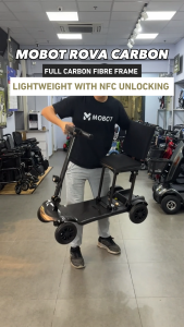 MOBOT SG OFFICIAL ROVA Carbon Mobility Scooter PMA 17.2kg Lightweight PMA Smart Lock LTA Compliant
