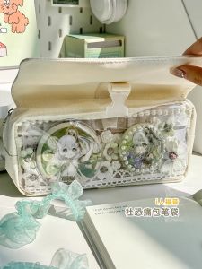 Túi Đựng Bút Dung Tích Lớn Three Years Two Class Social Anxiety Blue Fruit Pain Package Simple Canvas Stationery Túi Đựng Đồ Dùng Học Tập