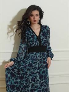 French Style Elegant Printed Dress