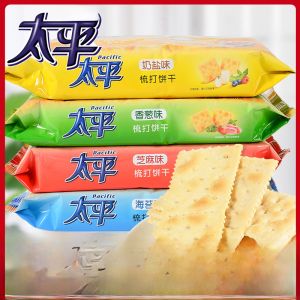 Tai Ping Soda Biscuits 400g Salted Milk Onion Flavor Crackers Snack Breakfast Leisure Food Gift Box Packaged Chinese Product