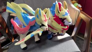 30cm Ⅷ Pokemon Sword&Shield Plush Toys Zacian Zamazenta Dauntless Shield  Intrepid Sword Stuffed Doll Cool Xmas Gift for Kids