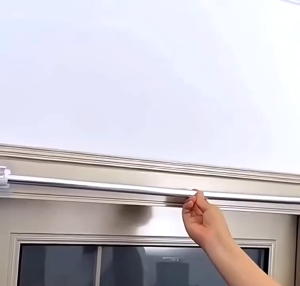 Extendable Nail-free curtain rod Telescopic Rod adjustable extended pole heavy duty for clothes curtain shower curtain wall mount Clothes drying rod heavy duty holder hanger bracket extendable punch-free top-mounted Telescopic Rod