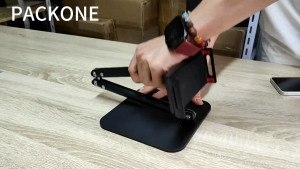 PACKONE Tablet Cell Phone Stand Adjustable Black For Study & Work Foldable Phone Holder Suitable For 4-13inch Device