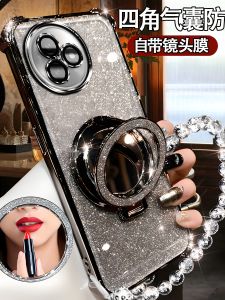 Xiaomi Redmi K80 Ultra Luxury Edition Phone Case with Airbag Shockproof Flash Powder Soft Shell Magnetic Stand Mirror K80 pro Lens Film Full Cover Protection