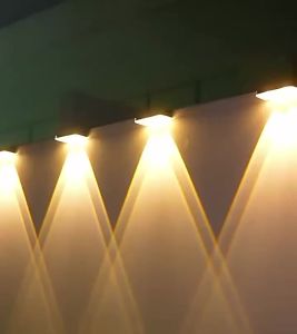 Đèn LED Năng Lượng Mặt Trời Trang Trí Sân Vườn Đèn Chiếu Sáng Tường Ngoài Trời Chống Thấm Nước Đèn Số Cửa Biệt Thự Siêu Sáng Chạy Bằng Ánh Sáng Mặt Trời