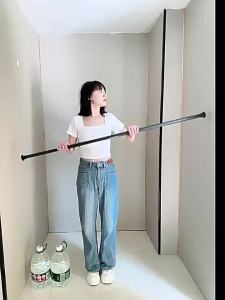 anfeng | No Drilling Adjustable Rod for Hanging Clothes Curtains Bath Doors