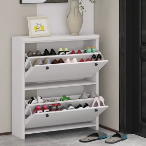 KENZZO New Arrival Basra Shoe Cabinet / Rak Kasut Bertutup / Wooden Shoe Cabinet with door / Shoe Rack / Kabinet Kasut / Multi layer Shoe Cabinet / 2 door shoe cabinet