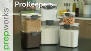 Progressive International Prepworks Flour ProKeeper PKS-100 BPA-Free Dishwasher Safe Plastic ProKeeper 4-Quart Flour Container