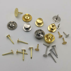 Handmade เข็มกลัดโลหะ Pin 12 มม.ผีเสื้อหัวแบนหมวก Universal Badge Diy วัสดุสําหรับผู้หญิงอุปกรณ์เสริมแฟชั่น