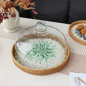 Hộp Đựng Trái Cây Bằng Gốm Phong Cách Bắc Âu Có Nắp Đậy Khay Đựng Bánh Mì Khay Đựng Trái Cây Khay Đựng Bánh Ngọt Chống Bụi