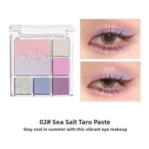 MONLEYTA | New 2025 Earth Tone Shimmer Powder Blush Eyeshadow Integrated Disk Long-lasting Waterproof Sweatproof Color Enhancement Highlighting Cheekbones