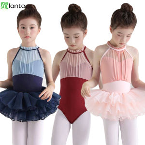 LOlanta Váy Múa Ba Lê Cho Trẻ Em Cô Gái Dây Leotards Với Váy Thể Dục Nữ Diễn Viên Ballet Khiêu Vũ Bộ đồ ngắn tay Tutu Meah Ăn Mặc 4-15years