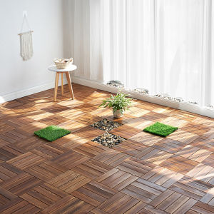 Wood Flooring Bathroom Non-Slip Floor Mat Shower Room Foot Pad Toilet Splicing Decorative Anti-Drop Mat Home Outdoor