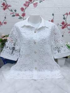 เสื้อลูกไม้ผู้หญิง เสื้อเชิ๊ต อก38-42นิ้วอก44-46นิ้วอก48-52นิ้วใส่ได้งานฟรีไชส์