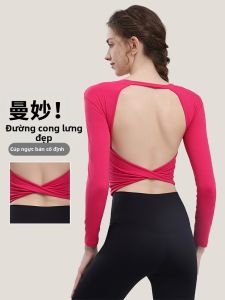 YANSE | Backless Long Sleeve Yoga Top With Pads